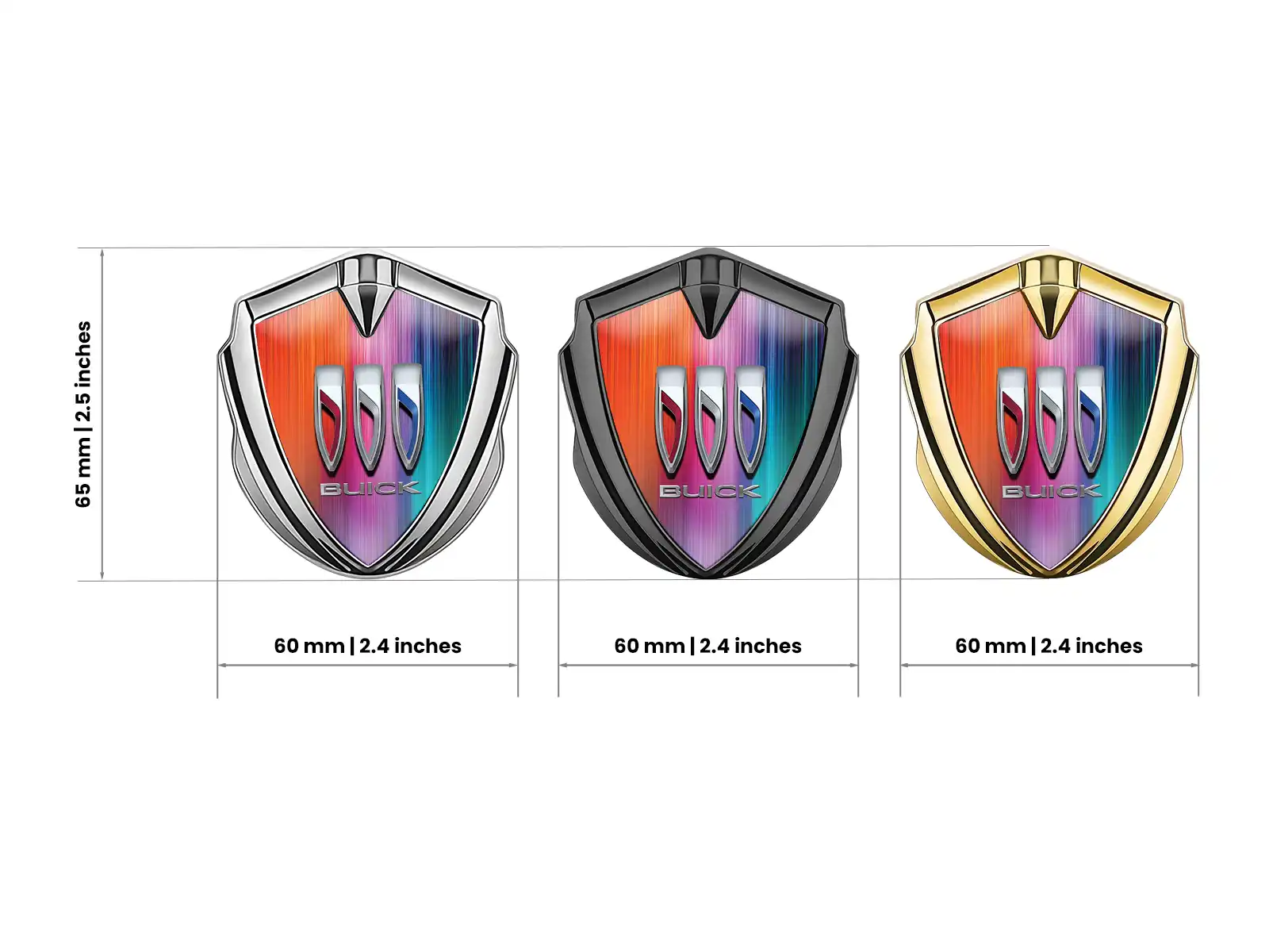 Buick 3D Emblema Insignia Minimal Esquema Universal 3D